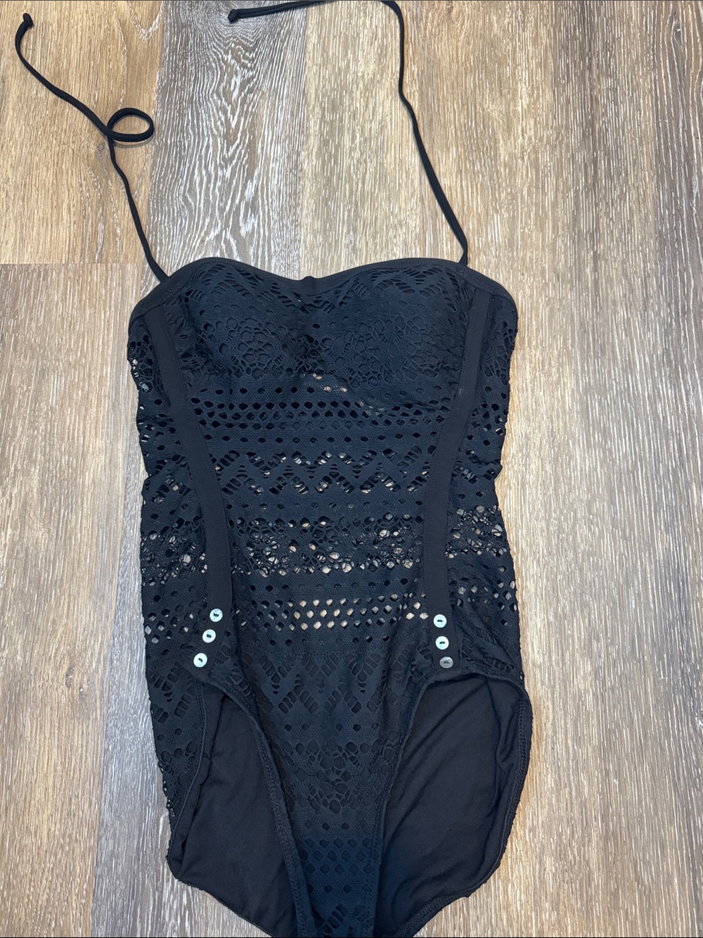 Robin piccone Crochet One-Piece Swimsuit